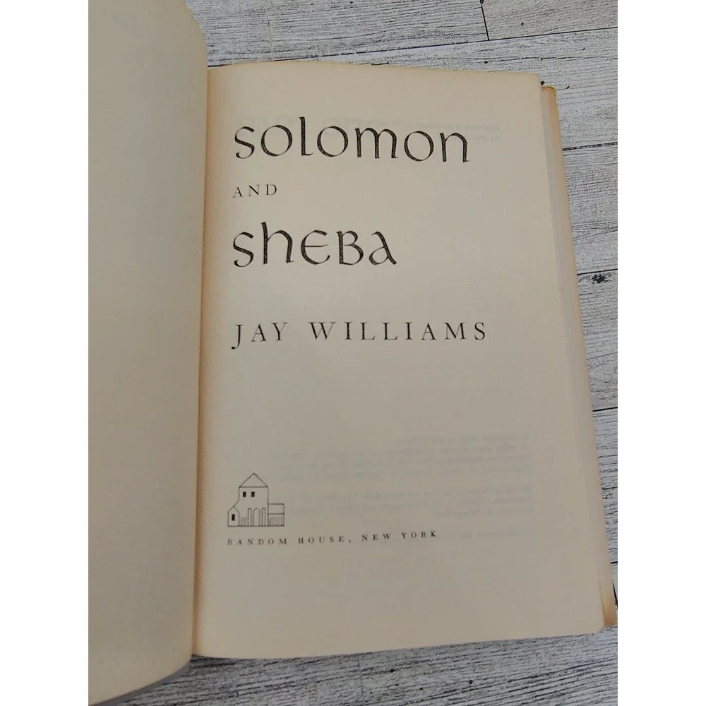 Solomon And Sheba Jay Williams 1959 Book Club Edition HCDJ Gold‎ Lion Cover